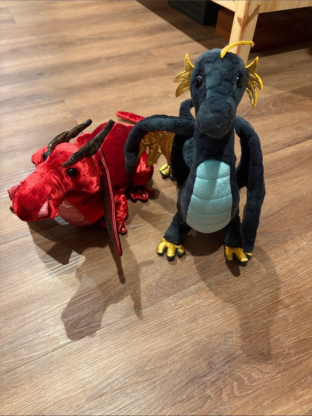 Douglas Plush Dragon Toy Set - Blue & Red Soft Fantasy Dragons